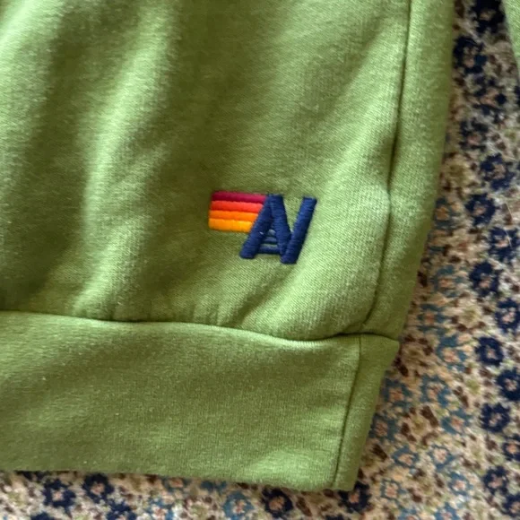 Aviator Nation Green Sweatshirt with Red Heart - Picture 5 of 5